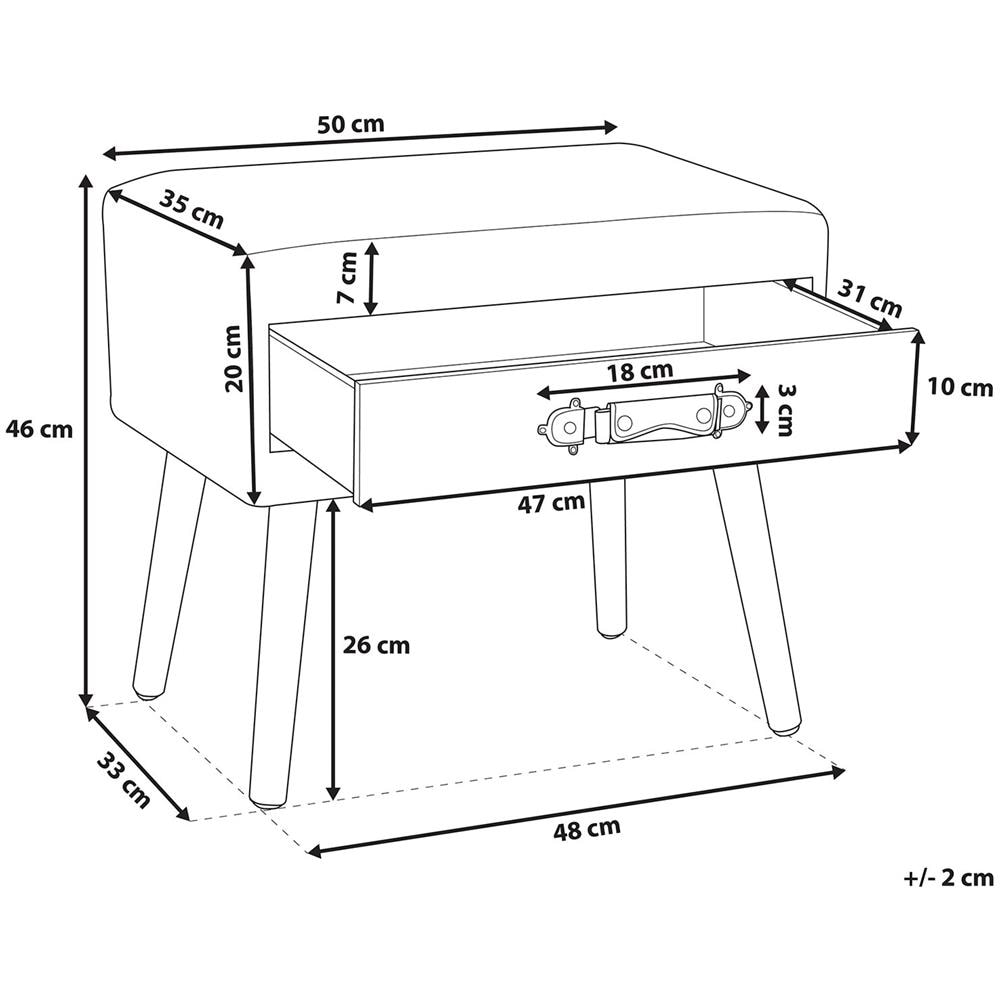 Tavolino In Ecopelle Grigio Eurostar - Foto 2
