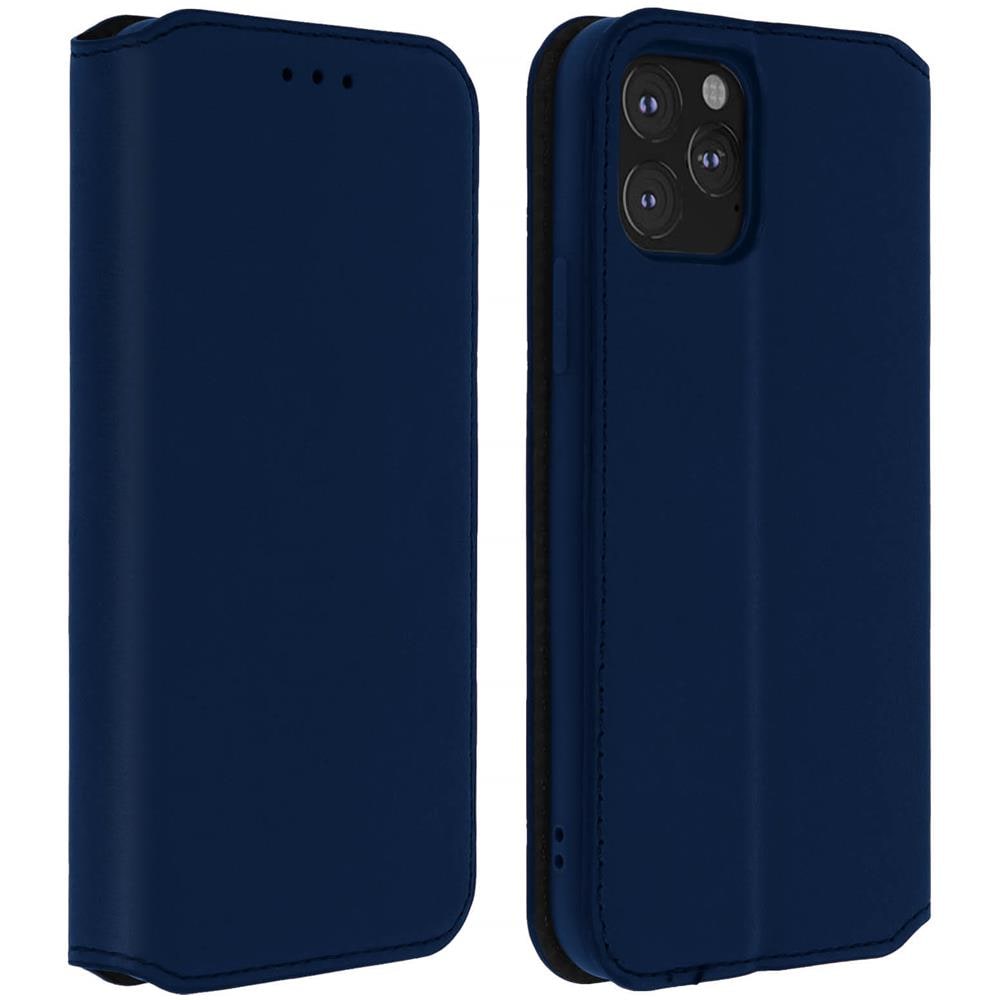 Custodia Per Iphone 11 Pro Portacarte Supporto Video Copertina Magnetica Blu - Foto 1
