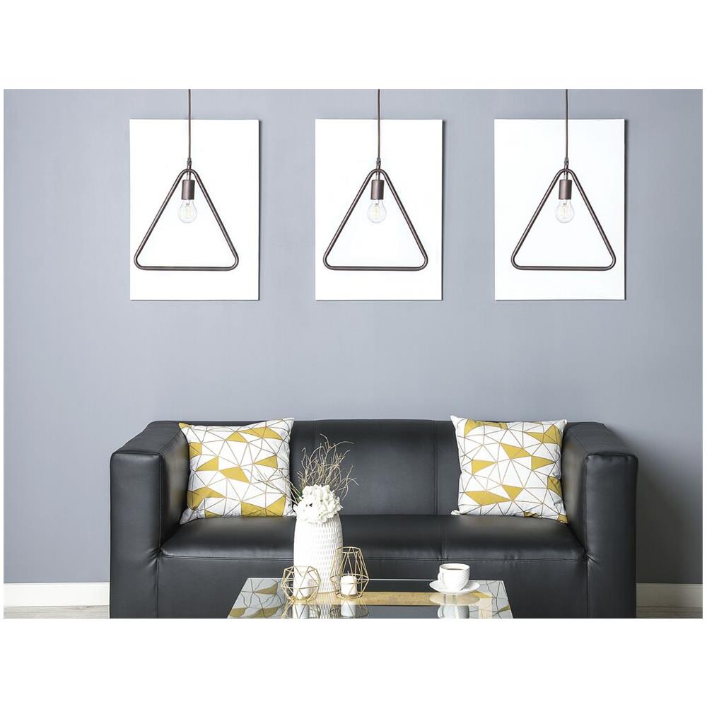 Set Di 3 Lampade A Sospensione In Metallo Marrone Juruena - Foto 2