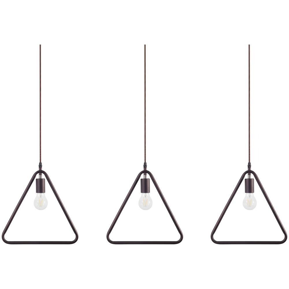 Set Di 3 Lampade A Sospensione In Metallo Marrone Juruena - Foto 1
