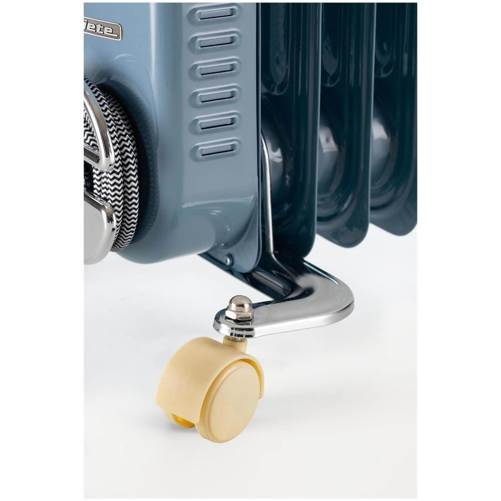 Radiatore a Olio Vintage 11 Elementi Potenza 2500 W Colore Celeste - Foto 7