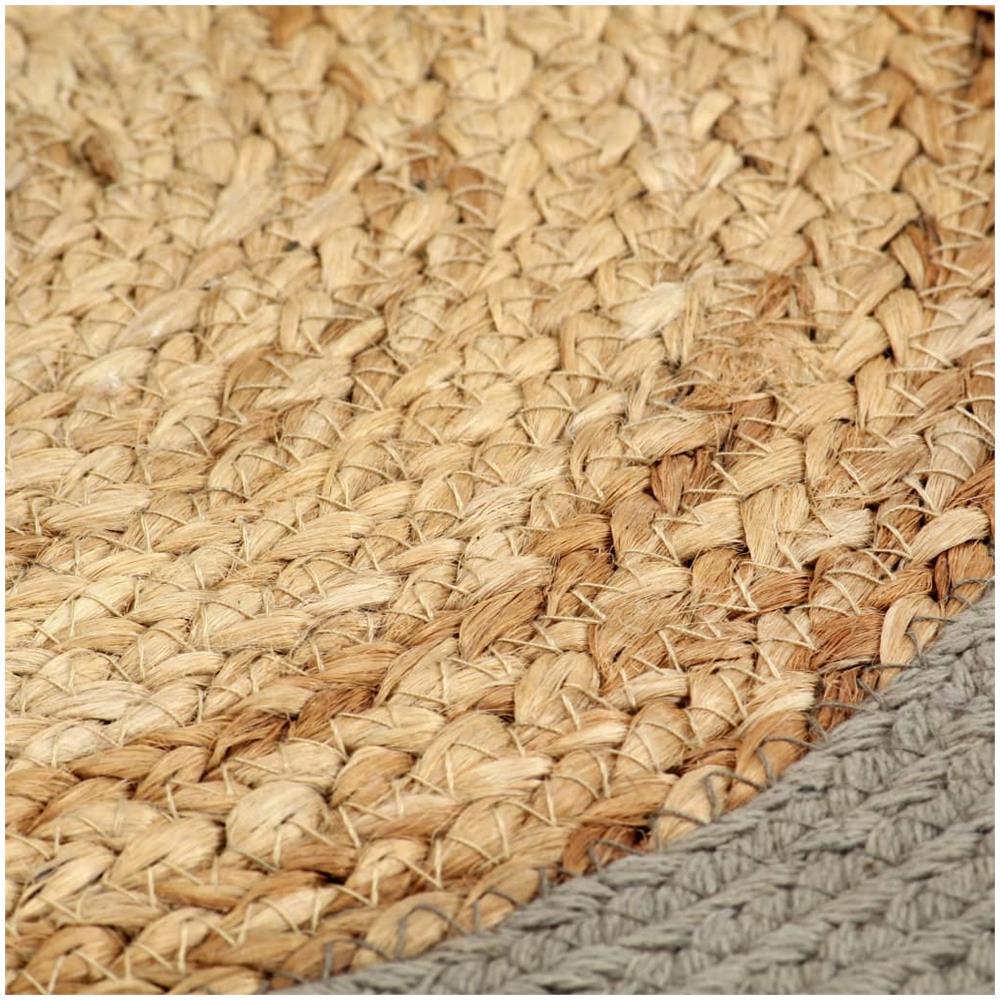 Tovagliette 4 pz Naturale e Grigio 38 cm in Juta e Cotone - Foto 1
