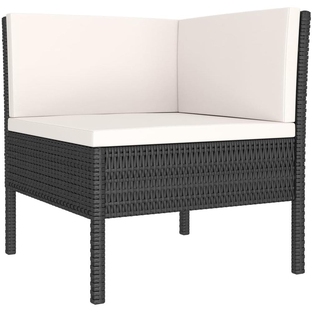 Set Divani Da Giardino 12 Pz Con Cuscini In Polyrattan Nero - Foto 3