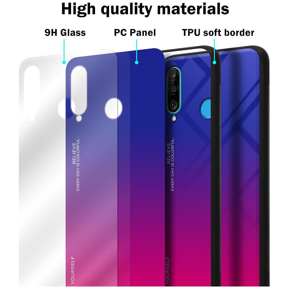 Cadorabo Custodia Compatibile Con Huawei P30 Lite In Viola - Rosso - Coperchio Protettivo Bicolore In Vetro Temperato E Silicone Tpu - Foto 7