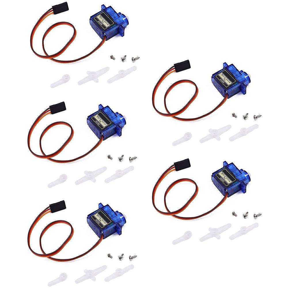 5 Pezzi Micro Servomotore 9g Rc Elicottero Aeroplano Barca Controlli Robot Mini Servo - Foto 1