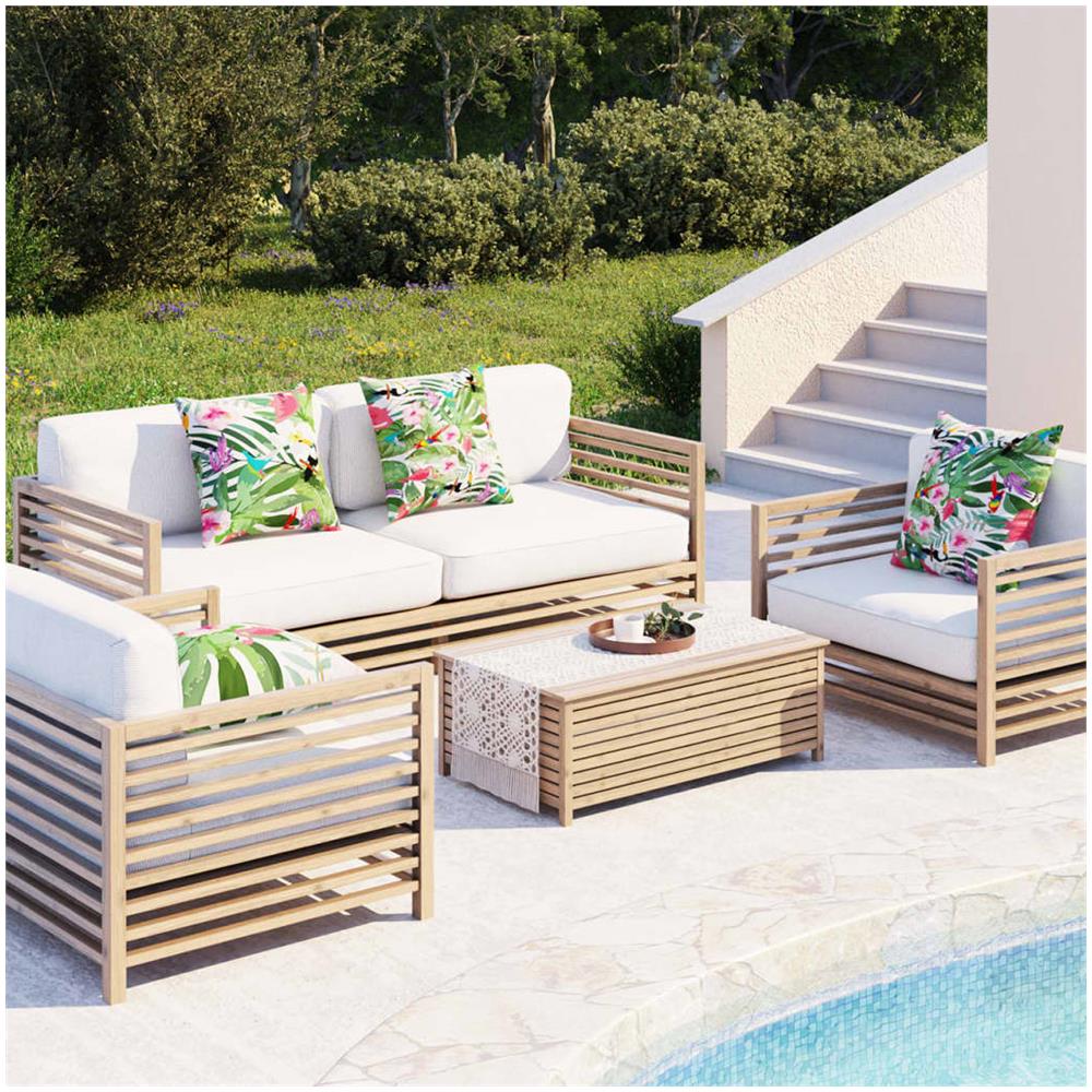 Cuscini Decorativi 4 Pz Multicolore 54x55x12 Cm In Tessuto - Foto 1