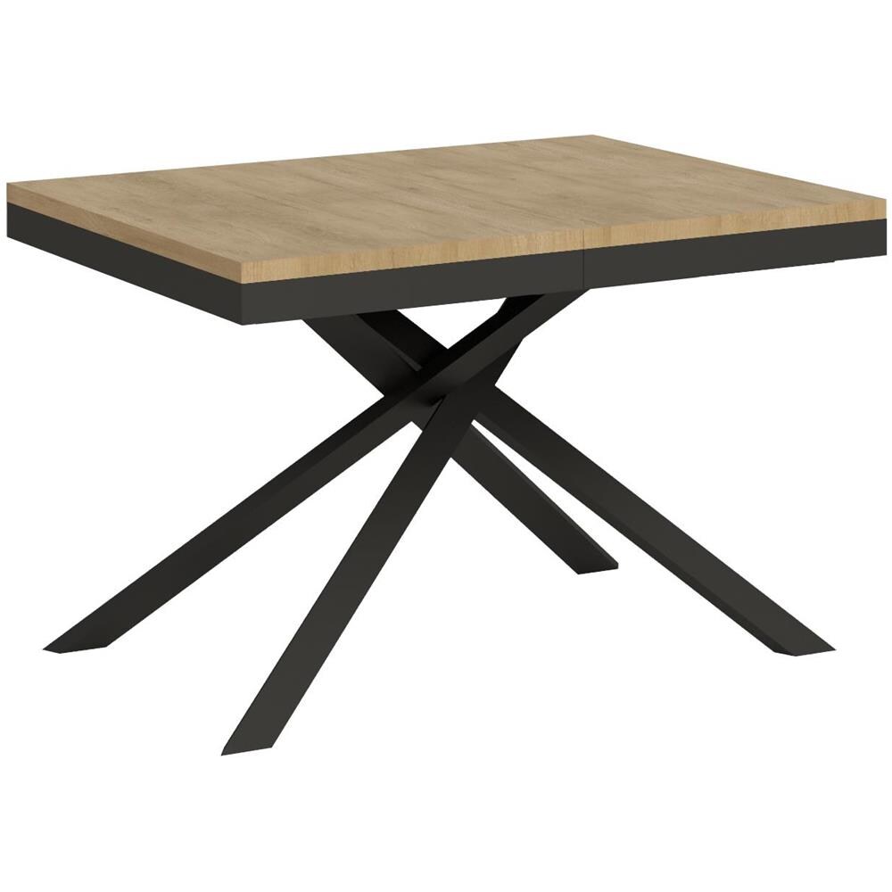 Tavolo allungabile 90x120/380 cm Karida Evolution quercia natura telaio antracite - Foto 1