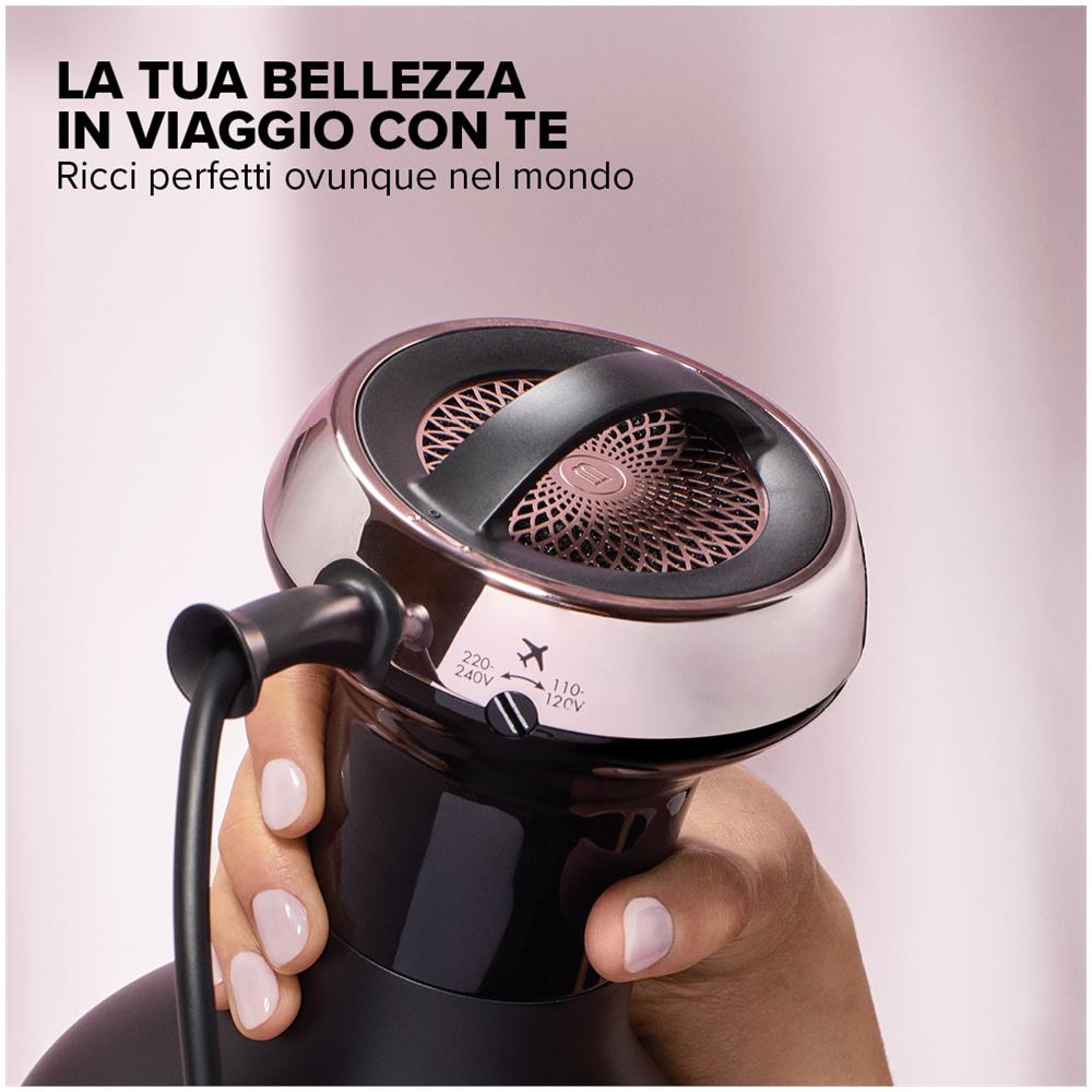 Diffon Ion Ceramic, Diffusore ad Aria Calda per Capelli Ricci, Tecnologia Ion Ceramic, Doppio voltaggio, 700 W, 2 Combinazioni Aria /Temperatura, Asciugatura Delicata Senza Effetto Crespo, Impugnatura Ergnomica - Foto 8