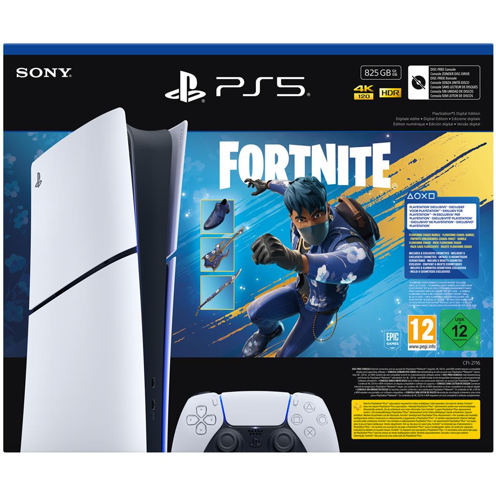 PlayStation 5 Digital Edition - Fortnite Flowering Chaos Bundle 825 GB Wi-Fi Nero, Bianco - Foto 2