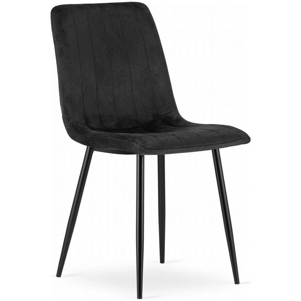JEWA Sedia in velluto nero dal design ergonomico per soggiorno x3 - Foto 2