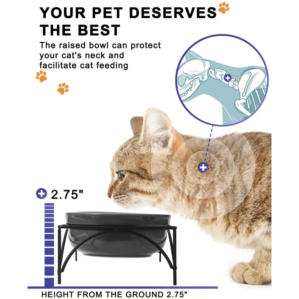 Ciotole per cibo per gatti, 12 once, grigio - Foto 7