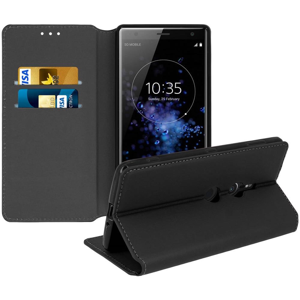 Custodia Sony Xperia Xz2 Portafoglio Classic Edition Cover Silicone Nero - Foto 1