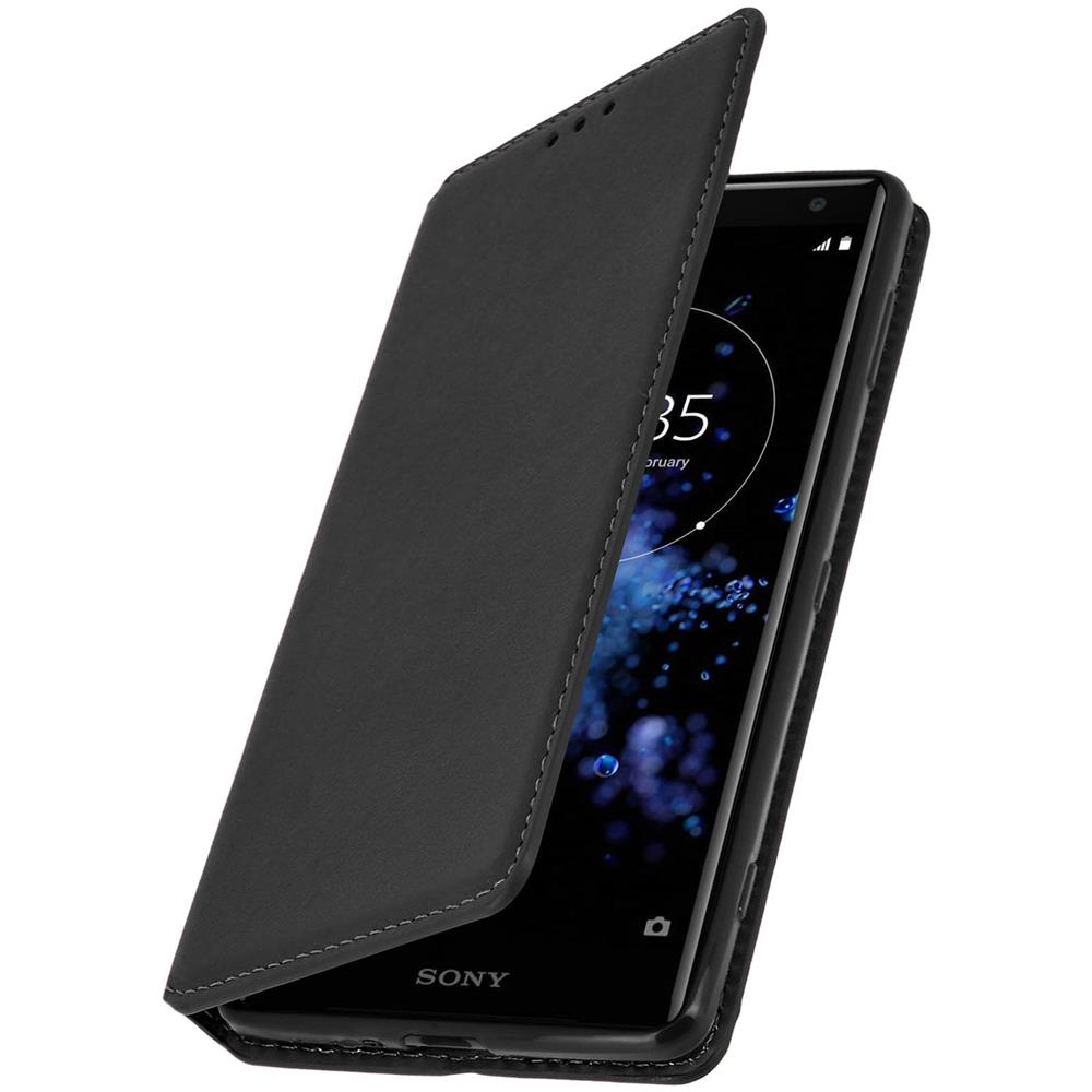 Custodia Sony Xperia Xz2 Portafoglio Classic Edition Cover Silicone Nero - Foto 2