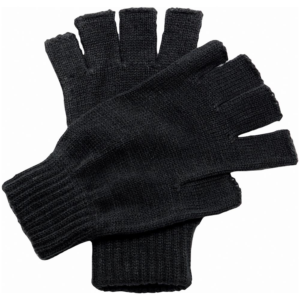 Guanti Senza Dita Unisex (taglia Unica) (nero)  - Foto 1