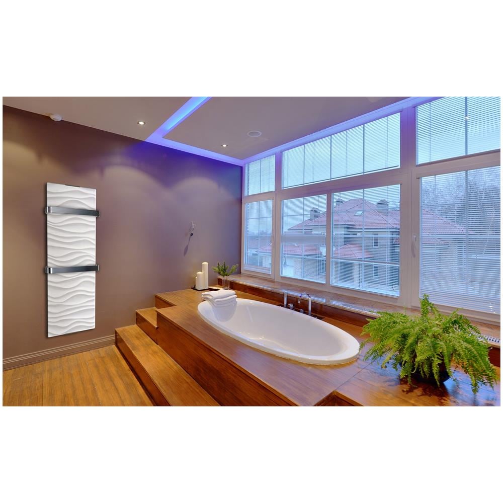 Chemin Arte Efydis Ef 113 Bianco Radiatore Per Muro Scaldasalviette Onda - Foto 2