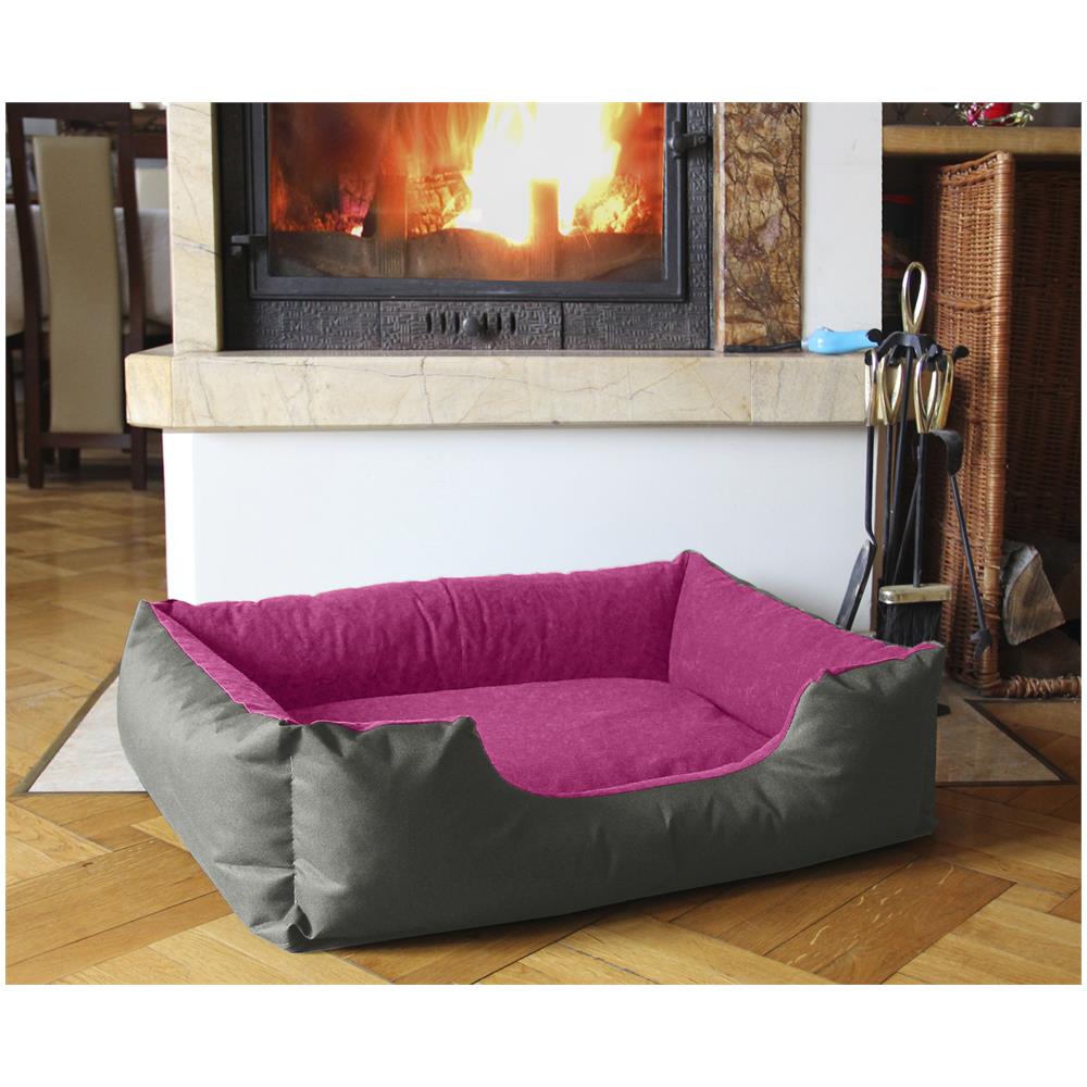 Lupi Letto Per Cane / gatto Cuccia Cuscino Per Cane, Divano Per Cane, Cestino Per Cane, Grigio / rosa S - Foto 3