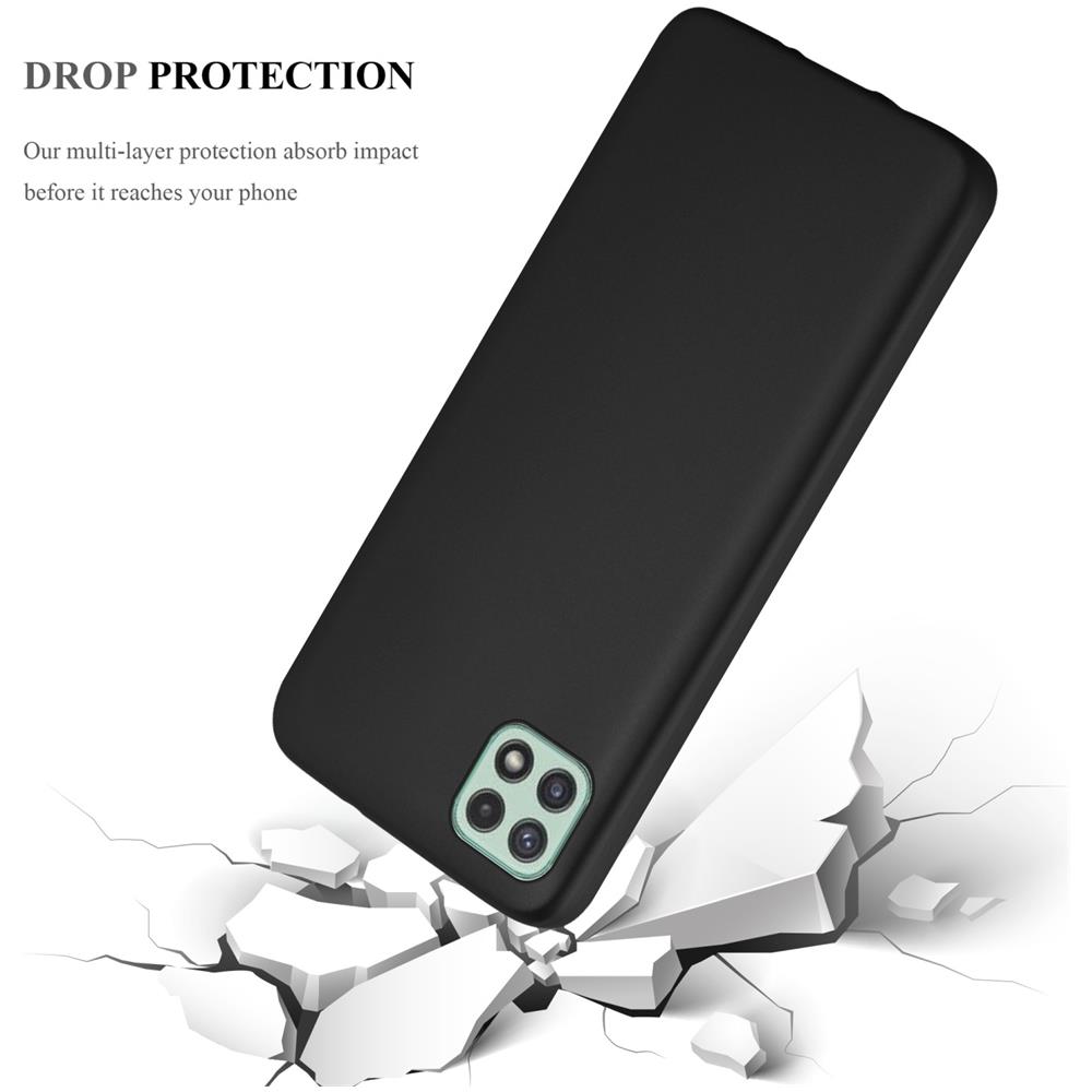Custodia Compatibile Con Samsung Galaxy A22 5g In Nero Metallico - Coperchio Protettivo In Silicone Tpu Flessibile - Foto 7