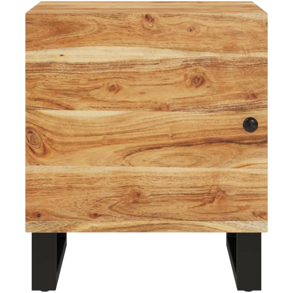 Comodino 40x33x46 Cm In Legno Massello Di Acacia - Foto 3