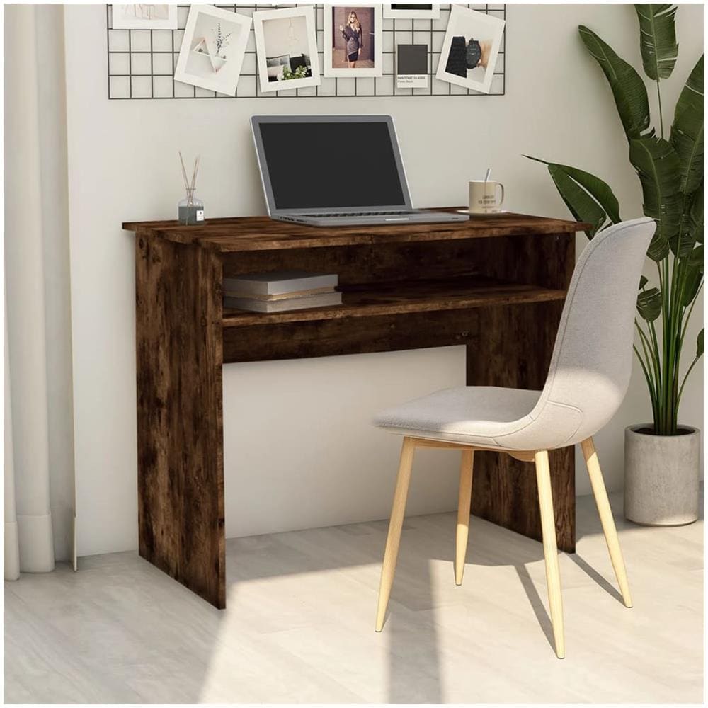 Scrivania Rovere Fumo 90x50x74 Cm In Legno Multistrato - Foto 1