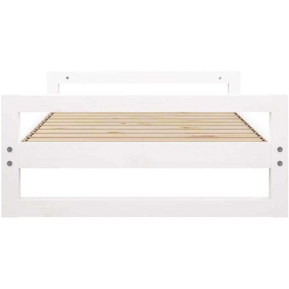 Cuccia Per Cani Bianca 95,5x65,5x28cm In Legno Massello Di Pino - Foto 2