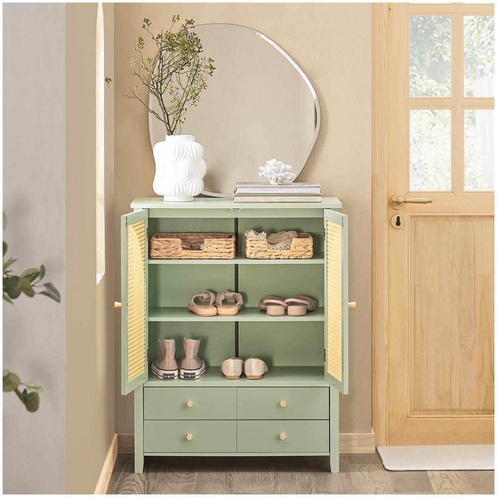 Credenza Alta Cucina Con Pegboard - Mobile Multiuso 60x40x170 Cm, Spazio Microonde, Cassetti, Vintage Naturale - Foto 6