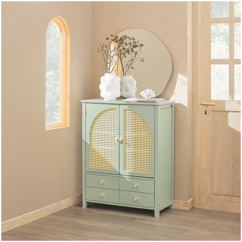 Scarpiera Da Ingresso, Mobile Da Cucina, Credenza Con Ante A Traliccio, Mobiletto Cassettiera, Verde, 70x34x90cm Fsb72-gr - Foto 7