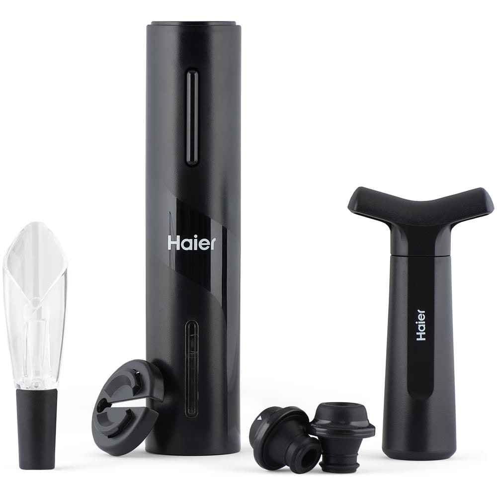 Set da Vino Premium Collection Composto da Apribottiglie Elettrico Ricaricabile, Aeratore Salvagocce, Tagliacapsule, Pompetta Sottovuoto e 2 Tappi - Foto 1