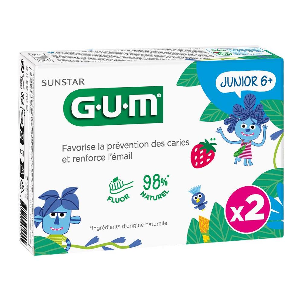 Dentifricio Junior 6 Anni E + 2x50ml Gusto Fragola Con Fluor E Isomalto - Foto 1