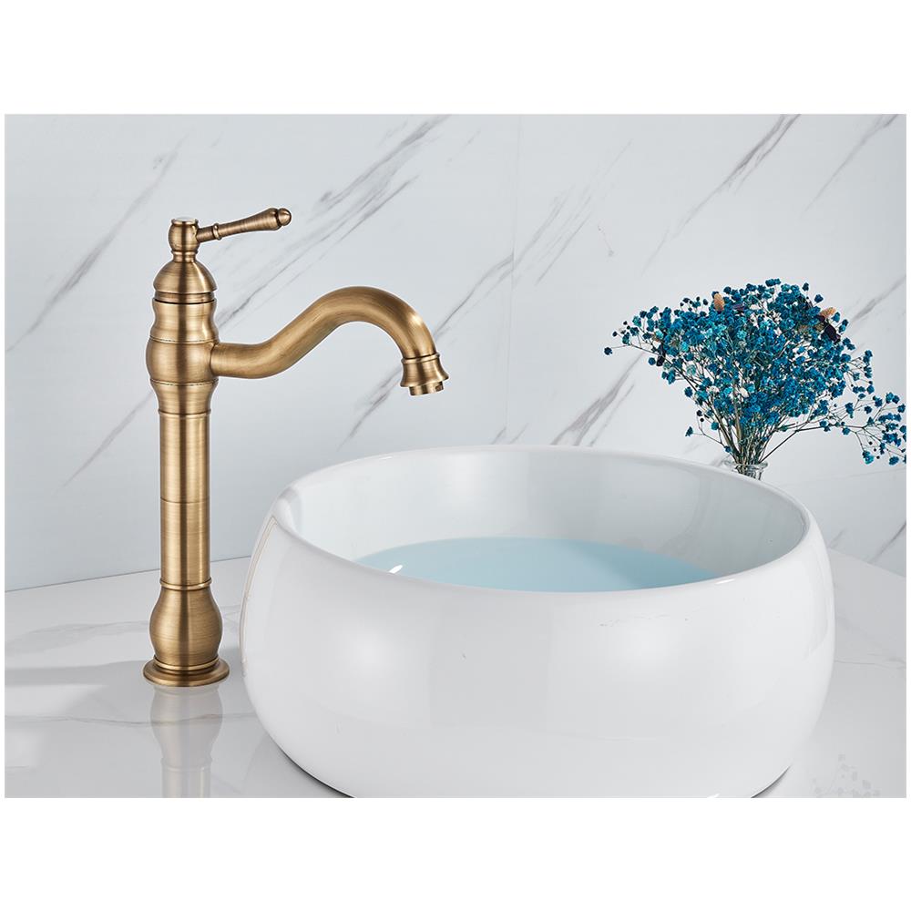 Rubinetto per lavabo da bagno, Blackswan, tipo M152, modello lungo in bronzo antico, misura 32,5 cm - Foto 2