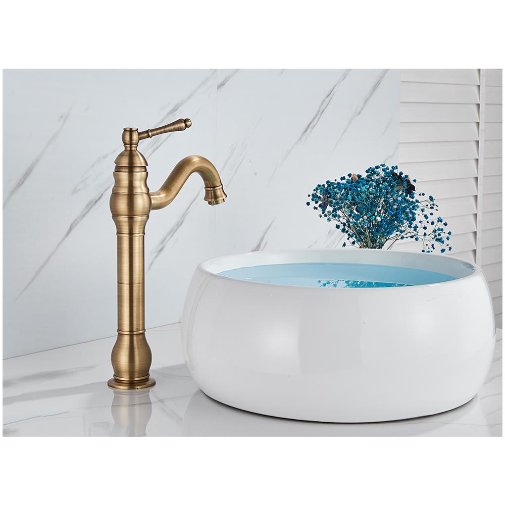 Rubinetto per lavabo da bagno, Blackswan, tipo M152, modello lungo in bronzo antico, misura 32,5 cm - Foto 4