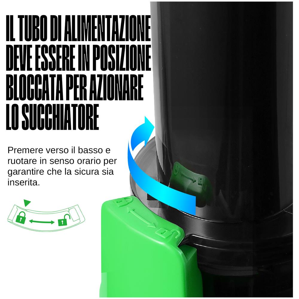 Ginnie Spremiagrumi a Freddo Professionale, Estrattore Lento 60 RPM per Agrumi, Design Compatto e Facile da Pulire, 400ml, 100W - Verde Pappagallo - Foto 1