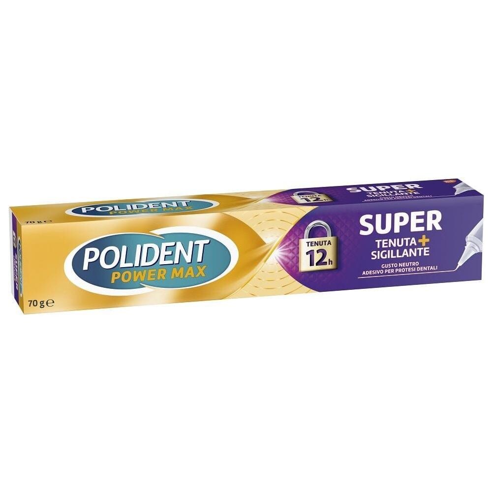 Crema Adesiva Protesi Dentali Polident Power Max Super Tenuta+Comfort 70 g - Foto 1