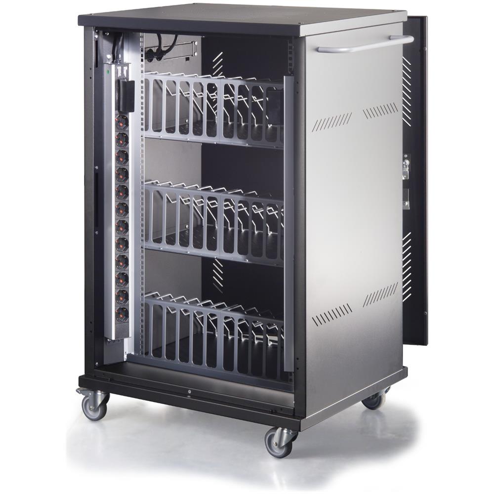 Carrello Stazione Di Ricarica Ventilato 36 Notebook O Smartphone Nero - Foto 2