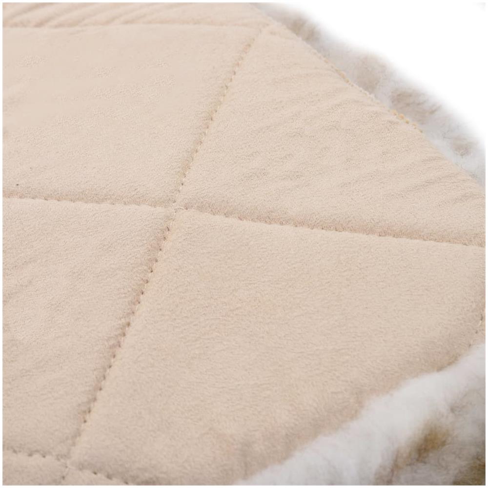 Cuscini Sedie 2pz Melange Marrone 40x40cm Vera Pelle Di Montone - Foto 5