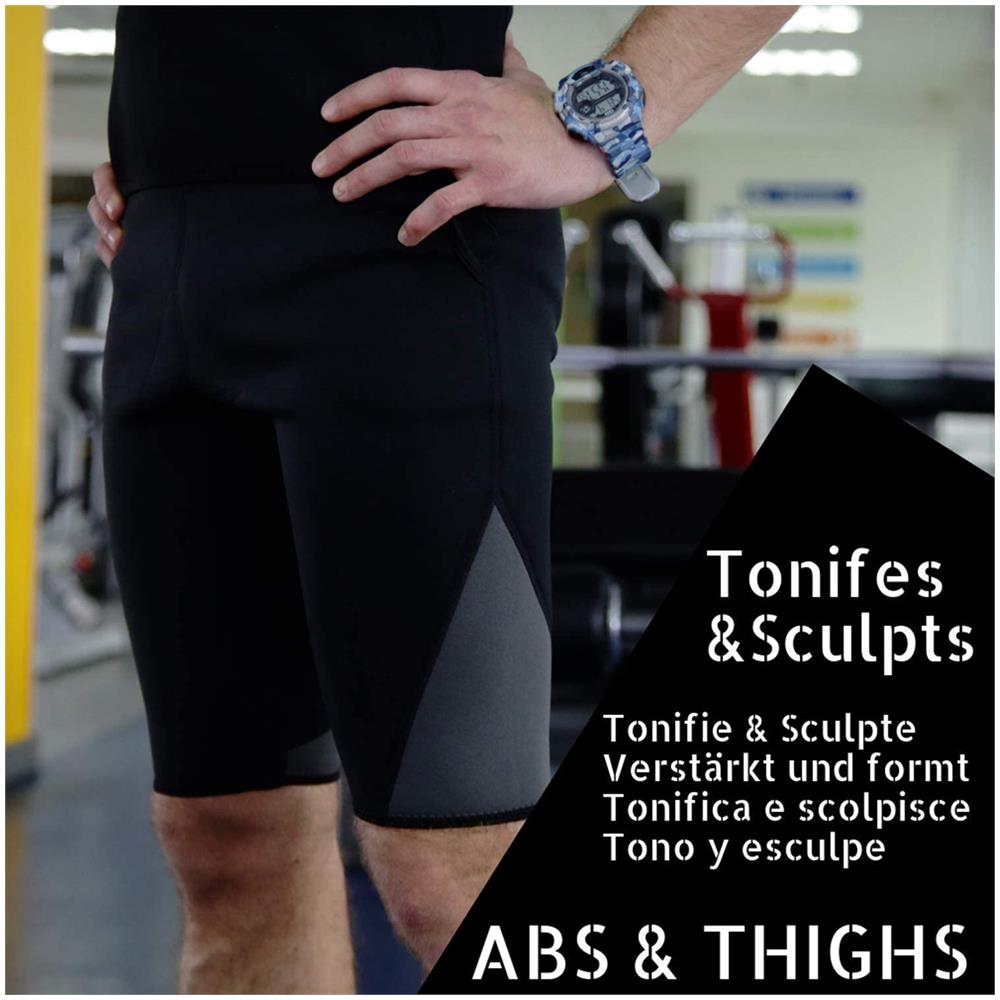 Pantaloncini Da Uomo Sudorazione E Compressione - Tonifica La Pancia E Rassoda Le Cosce -s - Foto 2