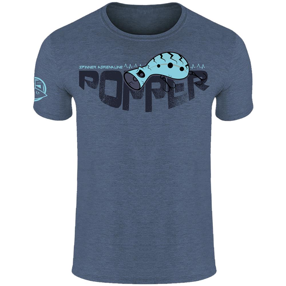Popper, L, Maglietta Blu, 010002503 - Foto 1