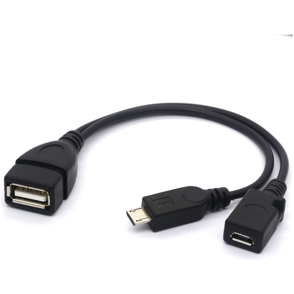 Micro Usb Otg Cavo Sdoppiatore Di Alimentazione Enhancer Cavo Usb 2.0 Una Femmina Al Micro Usb Maschio E Micro 5 Pin Adattatore Femminile Host Ricarica Converter (micro Maschio Dritto)  - Foto 1