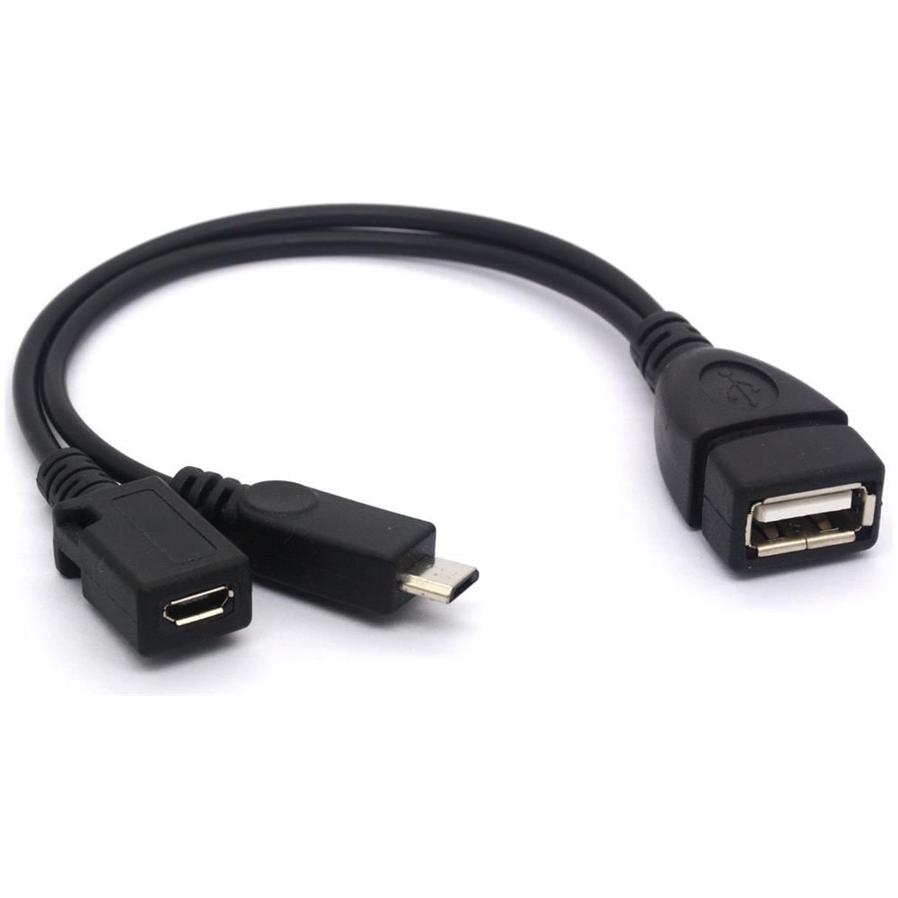 Micro Usb Otg Cavo Sdoppiatore Di Alimentazione Enhancer Cavo Usb 2.0 Una Femmina Al Micro Usb Maschio E Micro 5 Pin Adattatore Femminile Host Ricarica Converter (micro Maschio Dritto)  - Foto 2