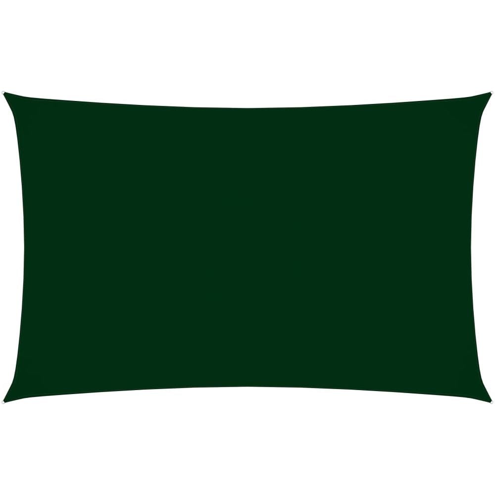 Parasole a Vela Oxford Rettangolare 4x7 m Verde Scuro - Foto 1