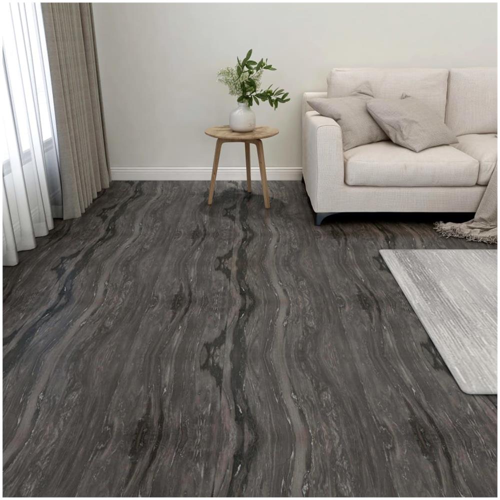 Listoni Pavimenti Autoadesivi 55 pz in PVC 5,11 m² Grigio Scuro - Foto 1