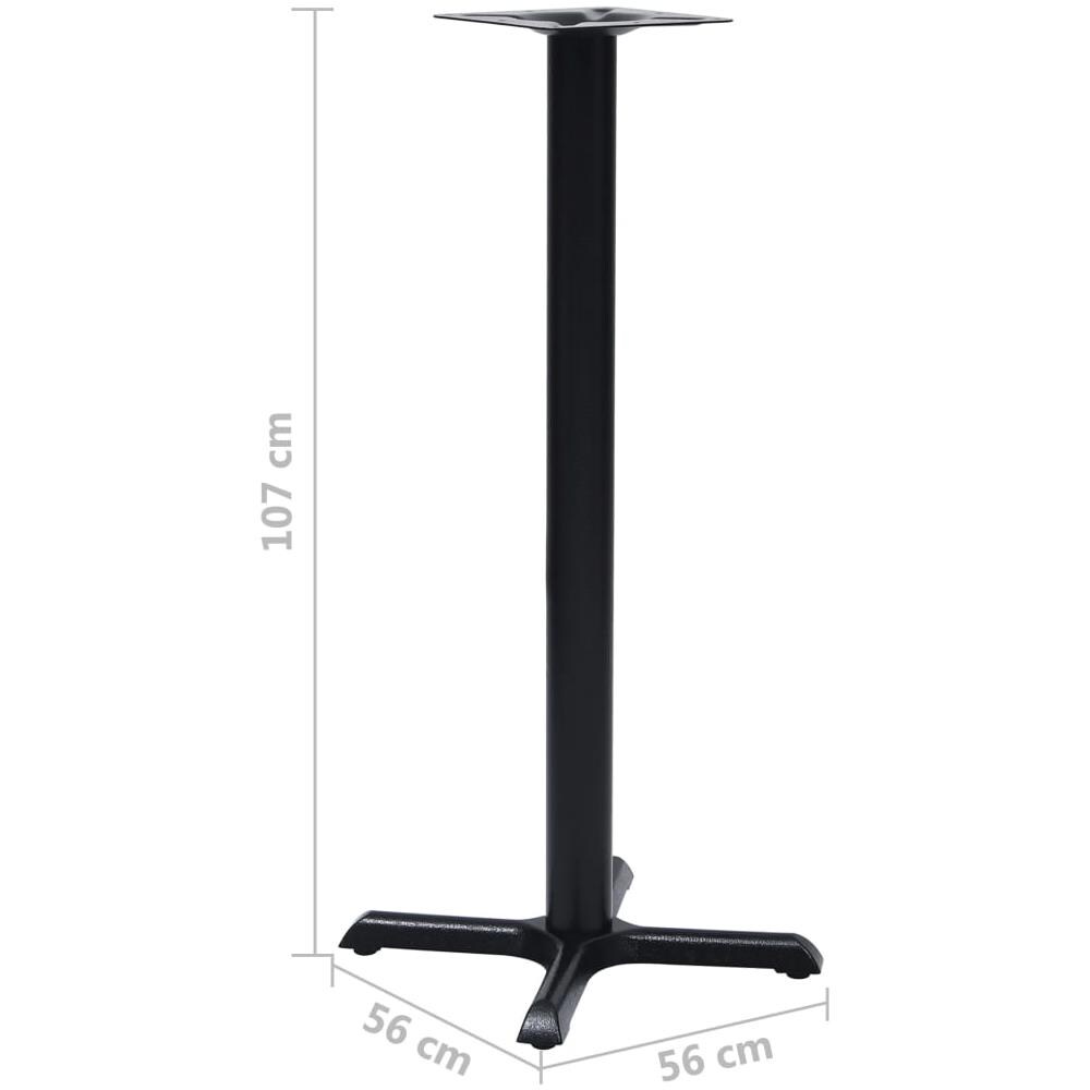 Gamba Per Tavolino Da Bar Nero 56x56x107 Cm In Ghisa - Foto 6