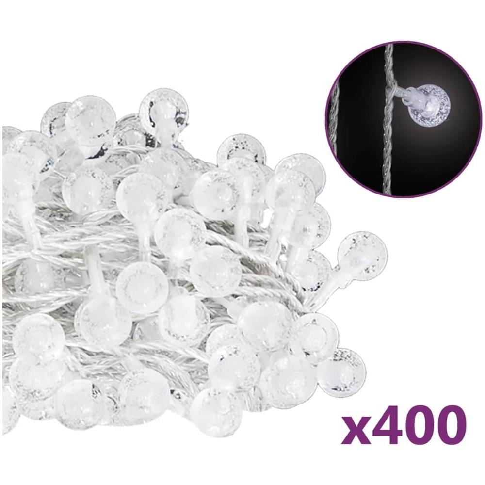 Filo Di Luci Sferiche 40m 400 Led Bianco Freddo 8 Funzioni - Foto 2