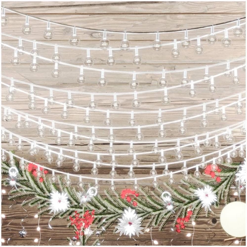 Filo Di Luci Sferiche 40m 400 Led Bianco Freddo 8 Funzioni - Foto 3