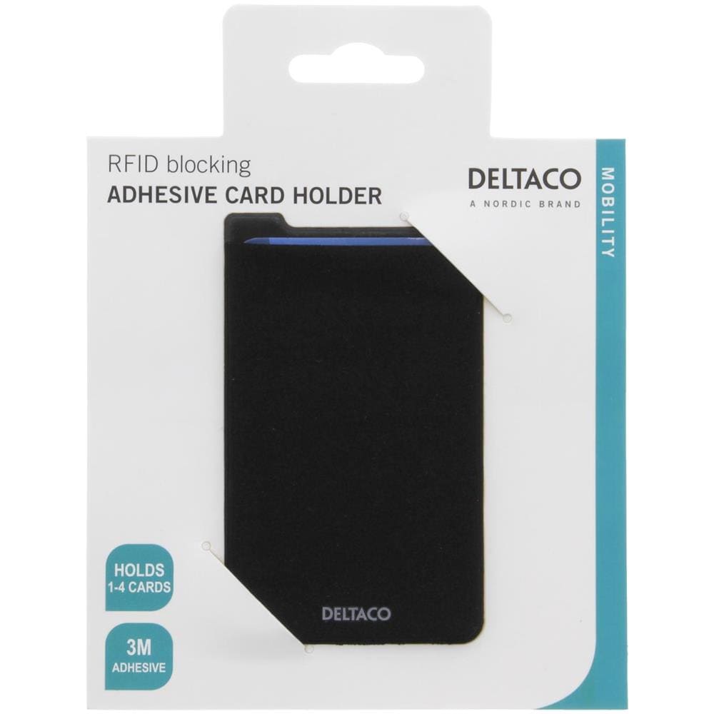 Portacarte Adesivo, Blocco Rfid, Adesivo 3m, Nero - Foto 4