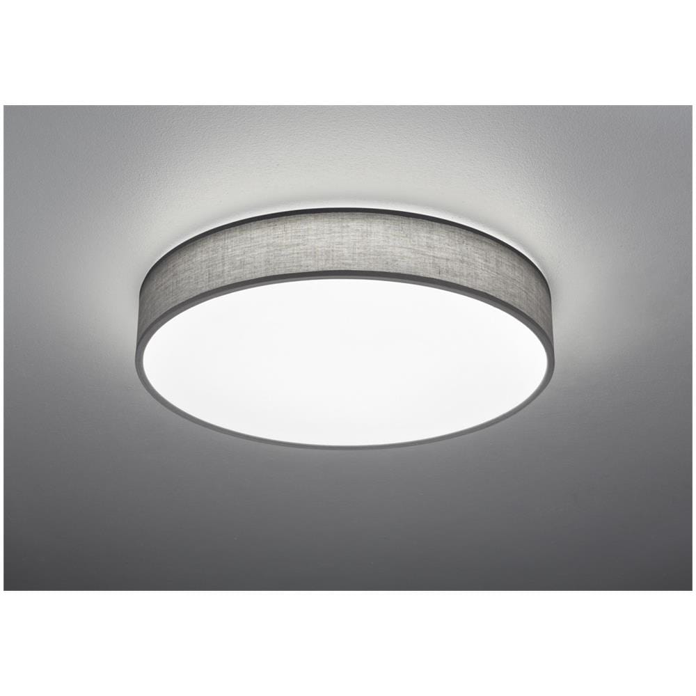 Lugano Plafoniera Led Diffusore Paralume Stoffa Grigio E Schermo Bianco Con Telecomando Regolazione - Foto 1