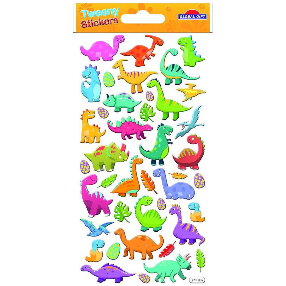 Adesivi - Schiuma - Dinosauri - Effetto Metallizzato - Foto 1