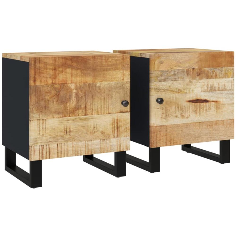 Comodini 2pz 40x33x46 Cm In Legno Massello Di Mango - Foto 2