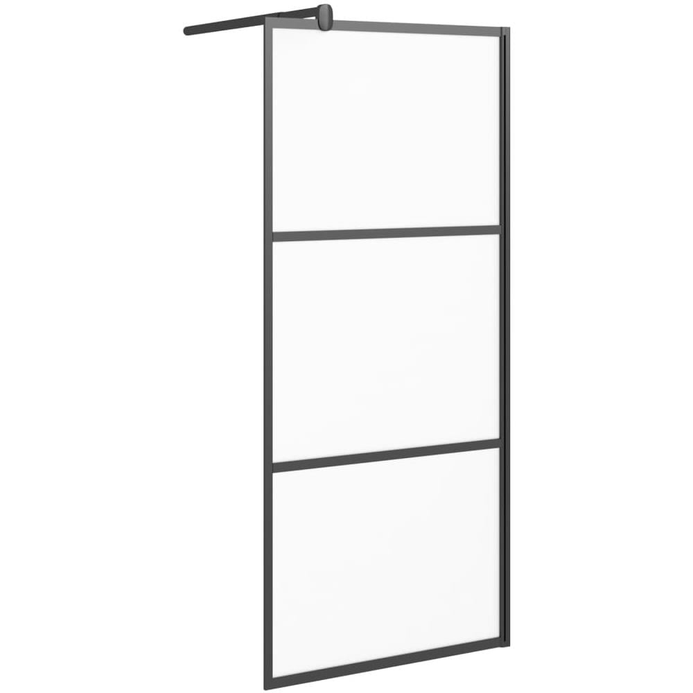 Parete Doccia Walk In 80x195 Cm In Vetro Smerigliato Esg Nero - Foto 2