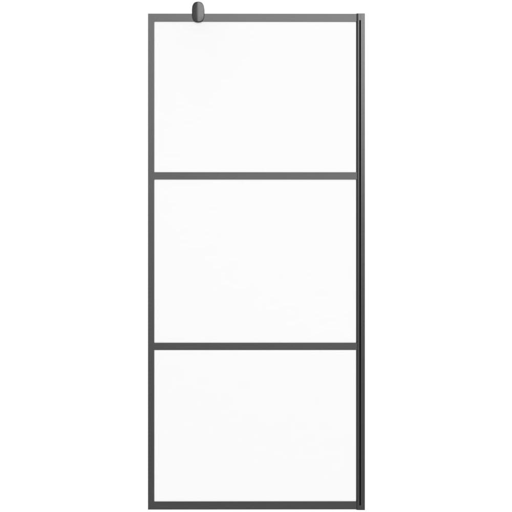 Parete Doccia Walk In 80x195 Cm In Vetro Smerigliato Esg Nero - Foto 3