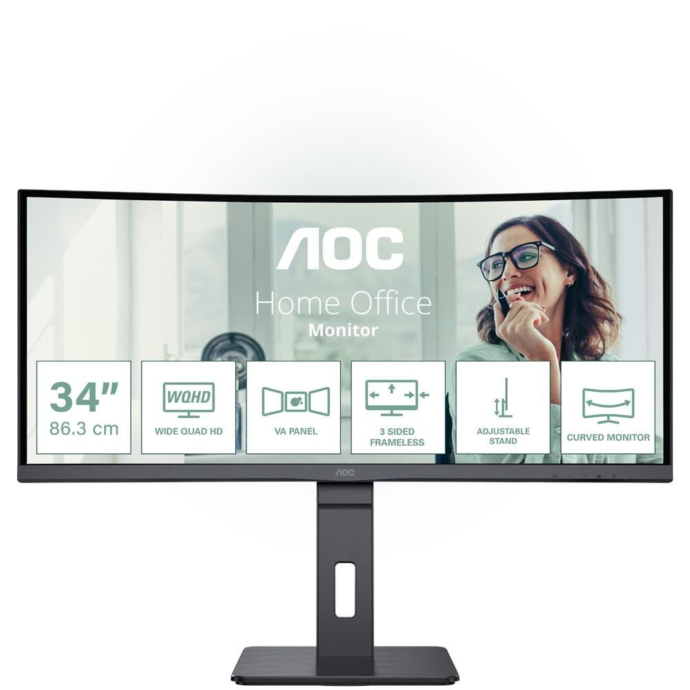 Monitor 34" LED VA Curvo CU34P3CV 3440x1440 UWQHD Tempo di Risposta 4 ms - Foto 3